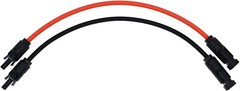 Solar Extension Cable 10AWG 6mm? with Connectors Black/Red 1FT