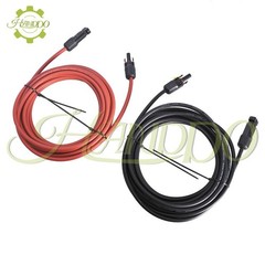1 Pair Black + Red Solar Panel Extension Cable Wire Connector 12/10 AWG