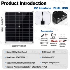 Complete 7000W Off-Grid Solar Kit 7000W Inverter 2pcs 300W Solar Panels 110V US