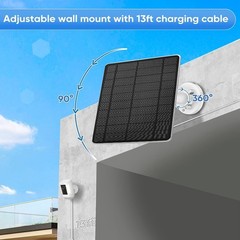 Solar Panel for Ring Camera(2Nd Generation), 2 Pack 5W Solar Panel with 10FT/3M