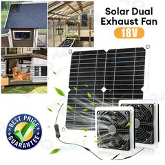 12W Weatherproof Solar Panel Kit with DC Fan for Efficient Outdoor Ventilation