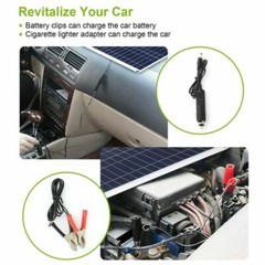 25 Watts 3.0A Dual USB Solar Panel Kit 12V Car Battery Charger IP68 Waterproof