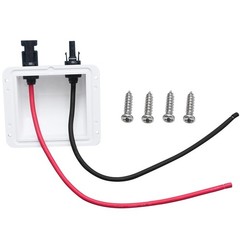 Solar Cable Entry Gland Box – 1FT 10AWG Soft Extension Cable & Connector, UV Res