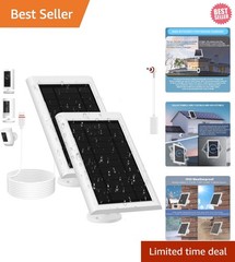 Solar Panel for Ring Camera(2Nd Generation), 2 Pack 5W Solar Panel with 10FT/3M