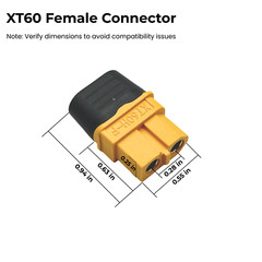 10AWG XT60i to XT60 Male Female Connector Adapter Battery Solar Extension Cable