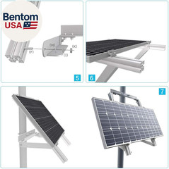 Solar Panel Side of Pole Mount for 50W/100W Solar Panel (Mount Only) for Flat Su