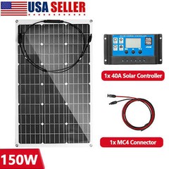 1200W Flexible Solar Panel Mono 12V Portable for Camping Home RV Boat Marine Car