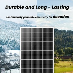 Nature’s Generator 100W Rigid Monocrystalline Solar Panel, Off-Grid and RV Ready