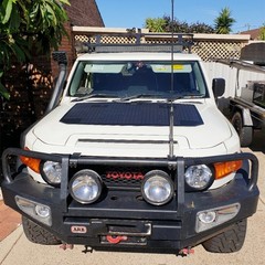 Toyota FJ Cruiser 105W 12V Lensun Hood Solar Panel ETFE Anti Glare Offroad F3