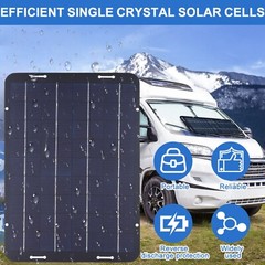 60W Solar Panel 18V Trickle Charger Battery Charger Kit Maintainer Boat Car RV