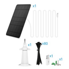 4W Solar Panel Charger For eufy eufyCam Cam 2/2 Pro/2C/2C Pro/E Security Camera