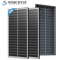 100W (200W) Bifacial Solar Panel Mono 12V 18BB Mono N-Type PV Home RV Off Grid