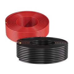 VEVOR Solar Panel Wire 50 ft Black + Red 10 AWG Tinned Copper Extension Cable