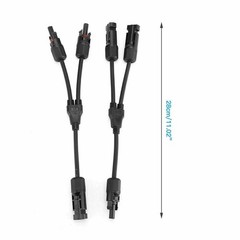 1 Pair Y Branch Solar Panel Cable Connector Waterproof Adapter 1to2 /1to3 /1to4