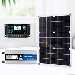 10000W 110V Power Inverter Solar Generator With 500W Solar Panel Home Complete
