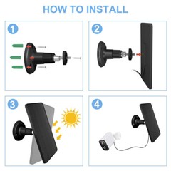 Ring Camera Solar Charging Panel Suitable for Outdoor Camera Battery Chargers