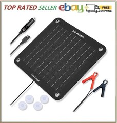 ECO-WORTHY 10W Solar Car Battery Charger Maintainer 12V Waterproof Portable S…