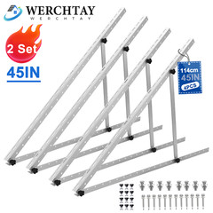 45in 2 set Adjustable Solar Panel Mounting Brackets Kit System RV Roof Boat
