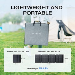 EcoFlow 220W Bifacial Solar Panel Kit Waterproof IP68 for Outdoor Camping RV