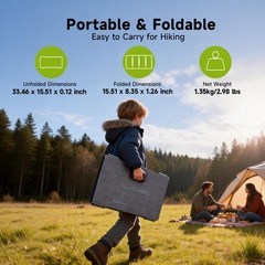 ALLPOWERS Portable Solar Panel 60W Foldable Solar Panel Charger for Camping Trip