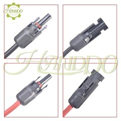 1 Pair Black + Red Solar Panel Extension Cable Wire Connector 12/10 AWG