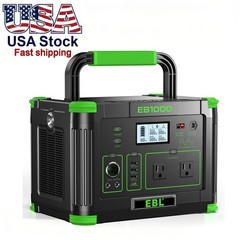 1000W 999Wh Portable Power Station LiFePO4 Generator Camping Home Backup Battery