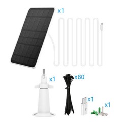Solar Panels for Eufy Cam Eufycam E/2C/E/2 Pro Wall Mount With 9.8ft Power Cable