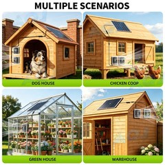 fo Shed Grenhouse, Dog House,Sola Powered Fan for ntake Or Exhraust Vent Cooling
