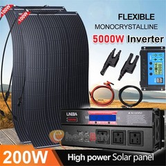 5000W Inverter Solar Panel Kit Solar Power Generator 30A Home 110V Grid System