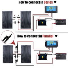 100W 200W 400W 18V Solar Panel Kit & 30A Controller For RV Camping Caravan Boat