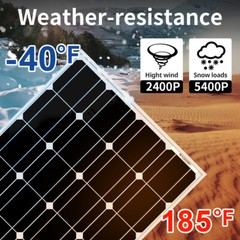 Dokio 100W 200W 400W Solar Panel Kit 12V Mono Solar Panel Home RV Caravan Boat
