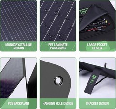 EBL 200W Foldable Solar Panel Kit for Power Station for outdoor