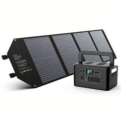 800W Portable Power Station Solar Generator for Camping with 100W Solar Panel