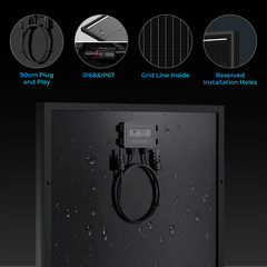 100W 170W 200W 300W Watt Monocrystalline Solar Panel 12V RV Boat Home Off Grid
