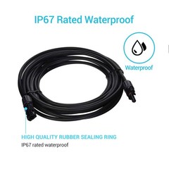 1.5Ft 12AWG Solar Panel Wire Adaptor – Weatherproof Male & Female Connectors