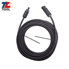 25 Feet 1 Pair 10AWG Black + Red Solar Panel Extension Cable Wire Connector