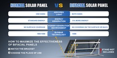 RVPOZWER 100W 200W 300W 400W 500W 1000W Bifacial Solar Panel 12V Mono Home Power