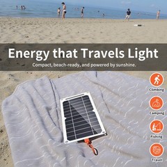 10W/15W 5V Solar Panel USB Waterproof Outdoor Camping Charger Phone Power Bank