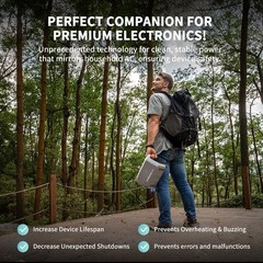 Dabbsson Portable Power Station 300W 298Wh LiFePO4 w/ 120W Folding Solar Panel