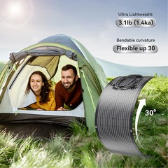 100W Flexible Solar Panel 12V Portable for Camping/RV/Home/Car Battery/Rooftop