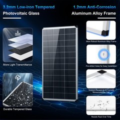 400W Solar Panel (200W*2)18V Mono Power RV Home Boat Camping Off-Grid Battery US