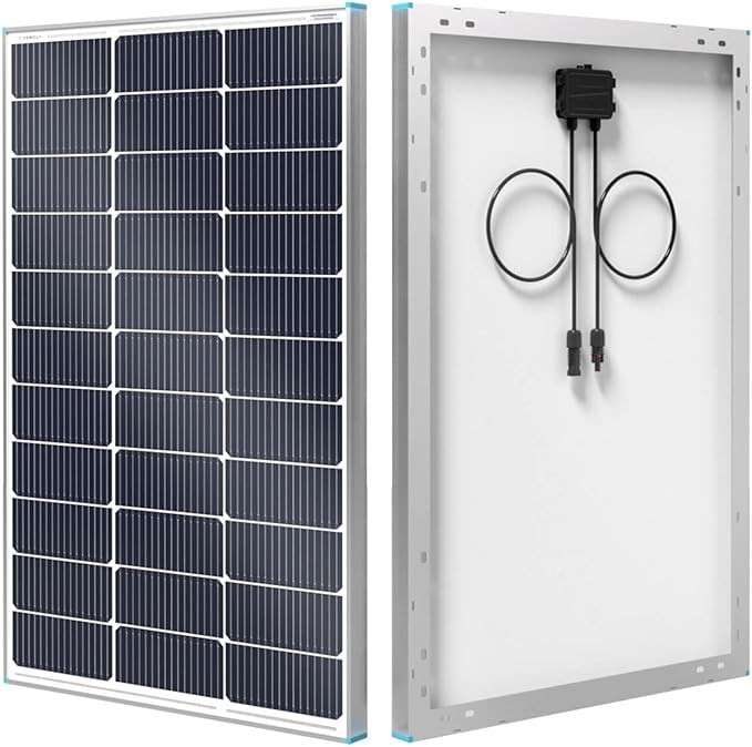 100W Solar Panel N-Type, 12V 100 Watt Solar Panel 16BB 25% High-Efficienc