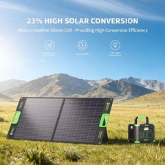 EBL 100W Portable Solar Panel Foldable Power Station IP65 Waterproof