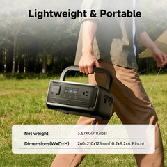 ALLPOWERS 600W Portable Power LiFePO4 Battery Backup Solar Panel 100W Included