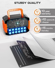 100W 88.8Wh Portable Power Station lithium-ion battery With 30W Solar Panel