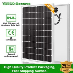 200W Watt Solar Panel 12V Mono Battery Charging Home Boat Camping RV Off Grid