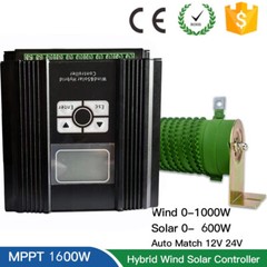 US 12v 24v 48v 2000w Wind Solar Hybrid MPPT Charge Controller Auto Regulator