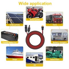 12AWG 20ft Solar Panel Extension Cable Wire XT60 Female to Solar Connectors