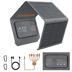 MHPOWOS 40 watt USB Solar Panel Foldable Solar Fast Charger for Anker 521