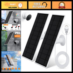 2-Pack Solar Panel Charger for Nest Camera Indoor/Outdoor, IP65 Waterproof, 13.1